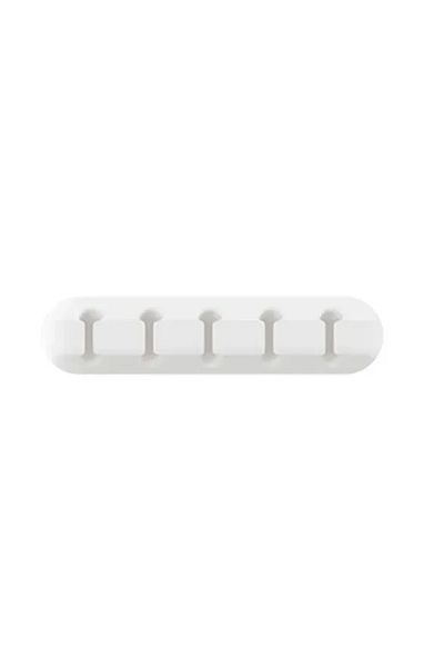 Choice 1 قطعة بيضاء 1/2 قطعة منظم كابل USB من السيليكون لفاف الكابلات مشابك إدارة سطح المكتب حامل الكابلات