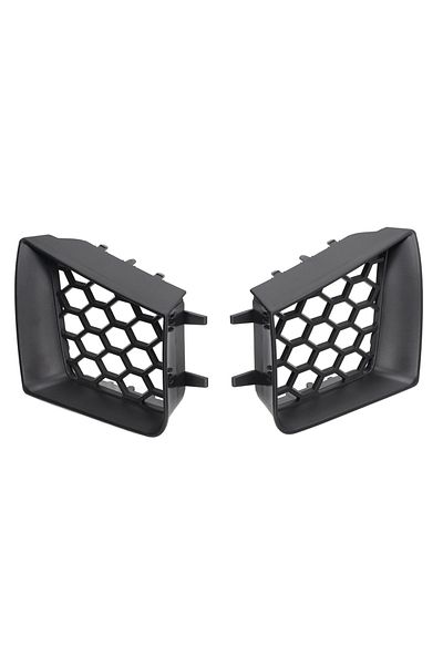 Choice A 2pcs Front Bumper Upper Grill Left Right Matte Black Replacement For Seat Ibiza Cordoba 6l 2002‑20
