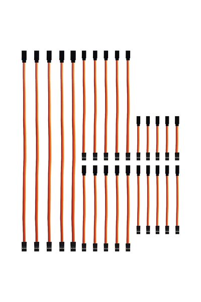 Choice 25pcs 25pcs Servo Extension Lead Wire Cable 5 Sizes 3-pin Servo Extension Cable Wire Cord Male To Fe