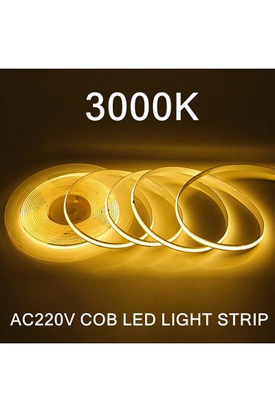Choice 5m Ac 220v 3000k-warm White 1-5m 220v Flexible Tape Lights Cob Led Strip Light Smart Ic No Need Driv