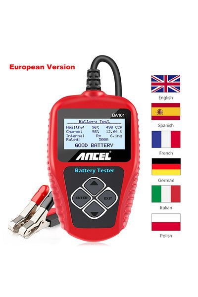 ANCEL European Version Ba101 12v Car Battery Tester Analyzer Automotive Battery Load Tester 100-2000