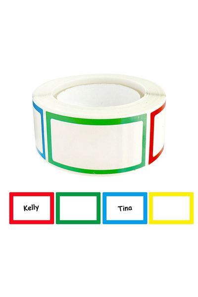 Choice C278 250pcs/roll Name Storage Books Classify Stickers,4 Designs 1.0*1.8in Dly Decor Label Perfect Fo