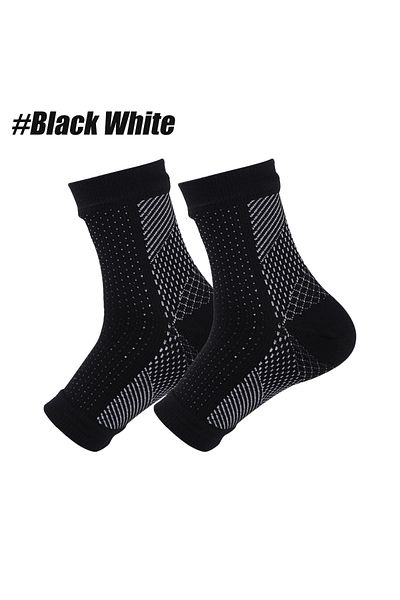 Choice S/M Black White 1Pair Neuropathy Socks for Men Women, Soothe Compression Socks for Neuropathy Pain,A