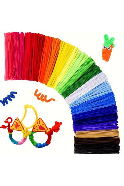 Choice Mix Color-300pcs Mixed Color Pipe Cleaners, 300pcs Pipe Cleaners, 11.8ins Pipe Cleaners For Crafts,
