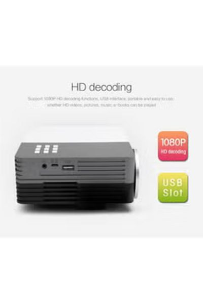 Datazone جهاز عرض LED GM50 GM50 باللونين الأبيض والأسود، سطوع 80 لومن، يدعم دقة 1920 × 1080 بكسل،