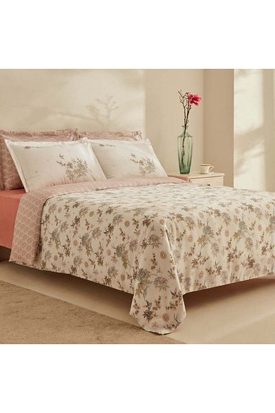 Karaca Home Mency Lyocell Krep Doppelbett-Bettwäsche-Set