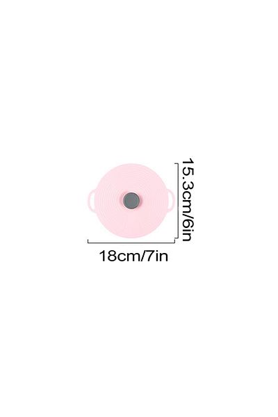 Choice 15.3cm Pink Leeseph Silicone Lids For Bowl, Reusable Sealed Suction Lids Fits Cups, Bowls, Plates, P