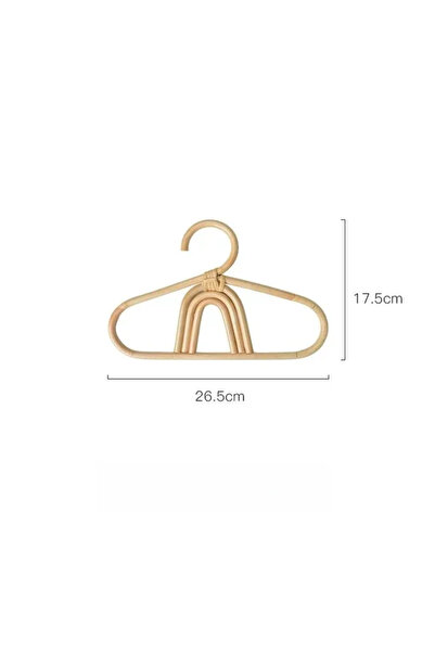 Choice شماعة ملابس من الخيزران على شكل قمر قوس قزح للأطفال، خطافات جدارية للق...