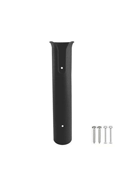 MOJOYCE حامل صنارة صيد أسود مع مسامير، حامل صنارة صيد مثبت على الحائط لقوارب ...