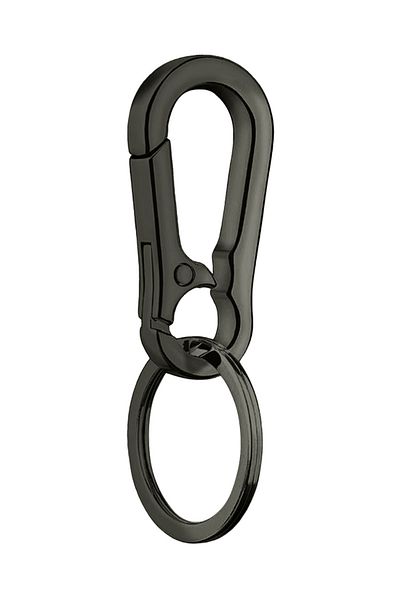 Choice Black Zinc Alloy Car Key Chain Anti-lost Keychain With Keyring Simple Gourd Buckle Carabiner Keychai