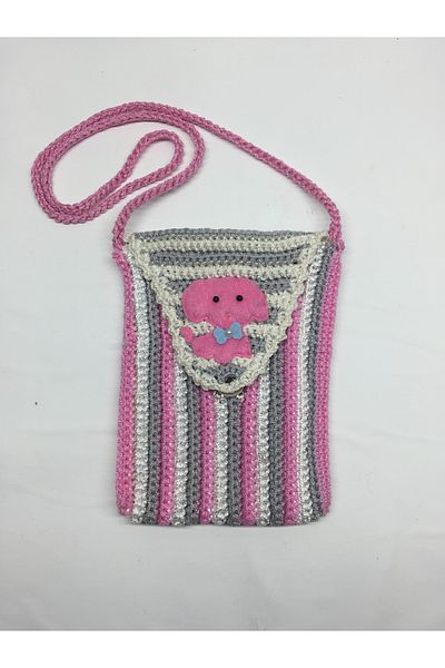 borandtm Boran DTM Mini Πλεκτή Χειροποίητη Τσάντα 18x14cm