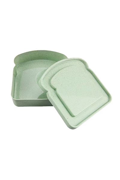 Choice Green Sandwich Holder Lunchbox Bakery Boxes Bamboo Fiber Portable Lunch Box Loaf Bread Sandwich Cont