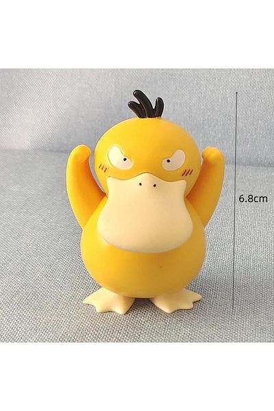 Choice 1pcs Anime Pokemon Psyduck Cheer Up And Playing Basketball Styling Figure Toys Kawaii Model Car Or