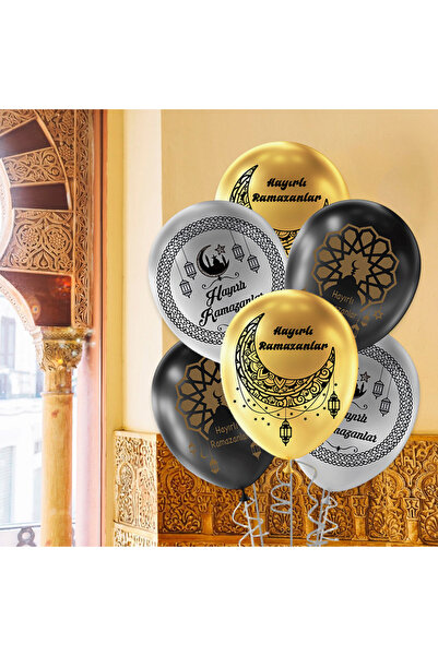 Kika Ramazan Temalı Metalik Balon 12 inç Baskılı 100 Adet