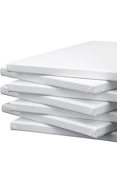 Choice WHITE 4pcs Stretched Canvas, 8 x 10 Inches ( 20 x 25 cm) Square Blank Canvases, 100% Cotton Canvases