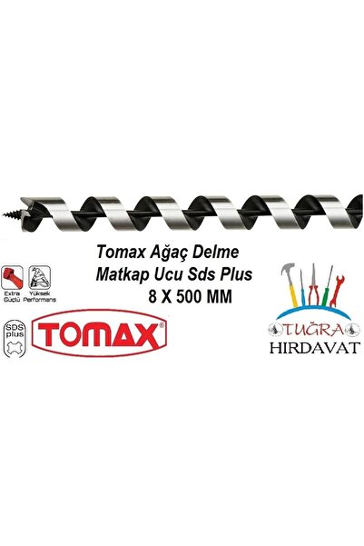 Tomax Sds Plus Ağaç Delme Ahşap Delme Matkap Ucu 8x500
