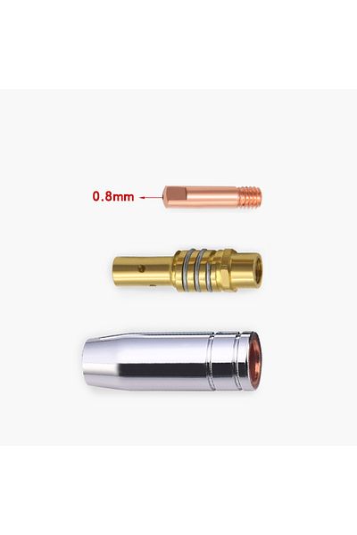 Choice 0.8mm 3pcs/set 15ak Welding Torch Consumables 0.6/0.8/0.9/1.0/1.2mm Mig Torch Gas Nozzle Tip Holder