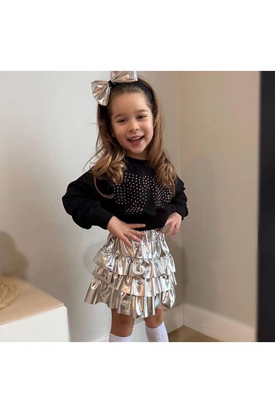 ipekkids ملابس بناتي تنورة سويت باندانا كومبين