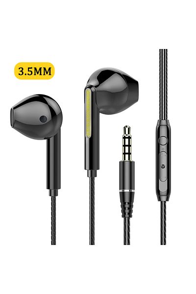 Choice Black 3.5mm Vaorlo 3.5mm/type-c Wired Headphones Heavy Bass In Ear Earphone With Mic Usb C Stereo Ea