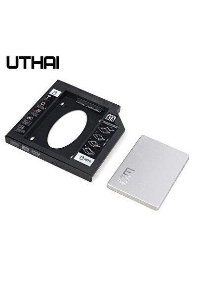 Choice علبة محرك الأقراص الصلبة DW95 مقاس 9.5 مم من البلاستيك Optibay SATA 3.0 مع محول DVD 2.5 بوصة SS...