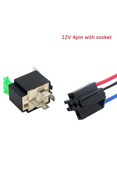 Choice 12v 4pin With Socket High Quality 12v Dc 4 Pin Car Automotive Fused Relay 30a Normally Open Relais 3