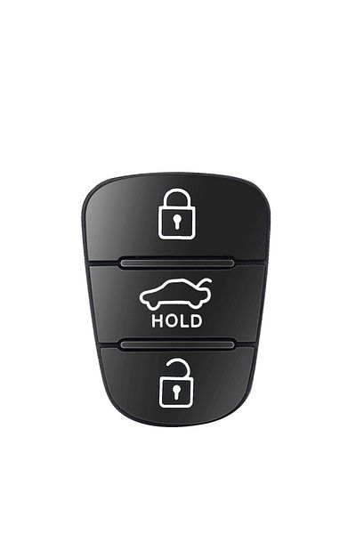 KEYYOU 3 Buttons Replacement 3 Button Rubber Pad Key Shell For Hyundai Ix35 I30 Accent Kia K2 K5 Rio