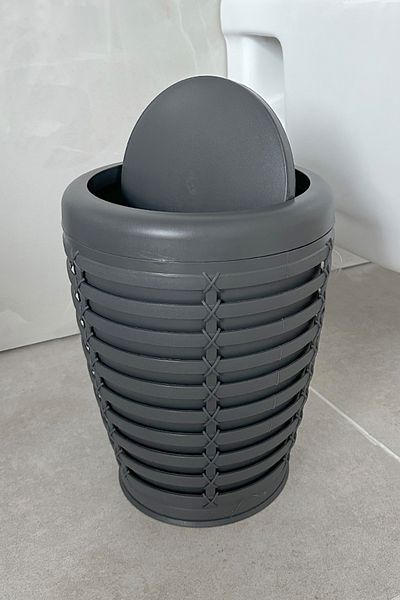 Prima Nova Κάδος απορριμμάτων Palm Rolling Lid 7,5 Lt Μπάνιο Κουζίνα Γραφείο Anthracite Grey