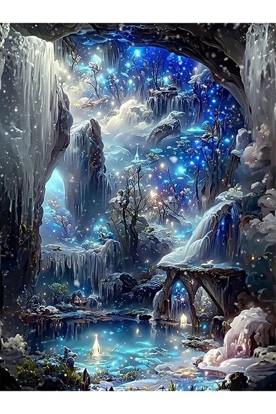 Choice Full Round 30x40cm Xe7-0020 5d Diamond Painting Landscape Full Round Drill Mosaic Fantasy Paintings