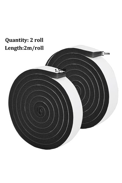 Choice Black 1.5 4m Foam Window Sealing Strips Windproof Sound-proof Door Weather Stripping Dustproof Self-