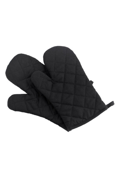 Choice Black 1PCS Oven Mitts Heat Resistant Microwave Oven Glove Cotton Linen...