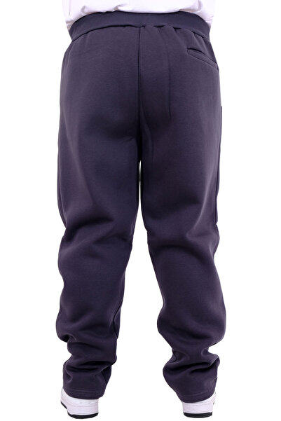 ModeXL Чоловічі спортивні штани - великий розмір, 3 нитки, на блискавці, прямі штанини, димчасті 22507