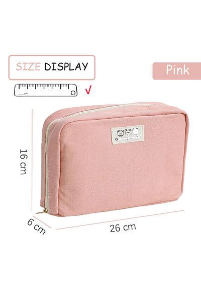 Anowee Pink Kawaii Pencil Case Large Capacity Bag Pouch Box For Girls Japanese Korean Schools Offices Suppl