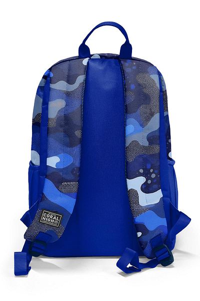 Coral High Rucsac de școală cu model de camuflaj Saks bleumarin 23689