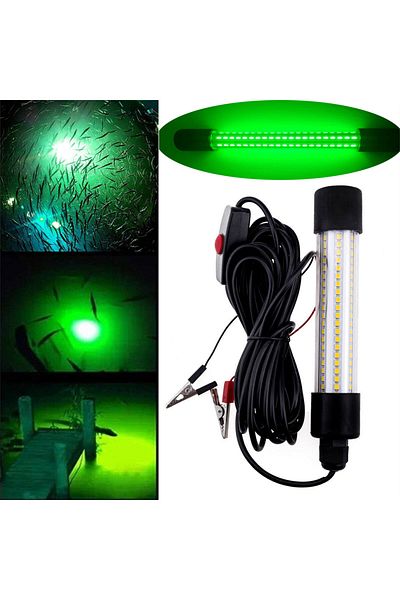 Choice مصباح صيد السمك LED أخضر 12 فولت 126 قطعة 2835 SMD مقاوم للماء ومصباح مكتشف الأسماك لجذب الطعم