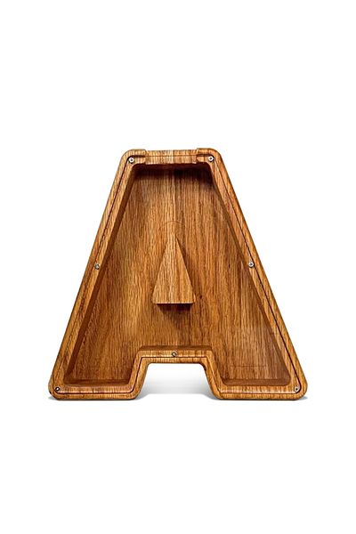 Choice A Twenty-six English Alphabet Moneybox Coin Money Piggy Bank Wooden Letter Saving Box Desktop Ornam.