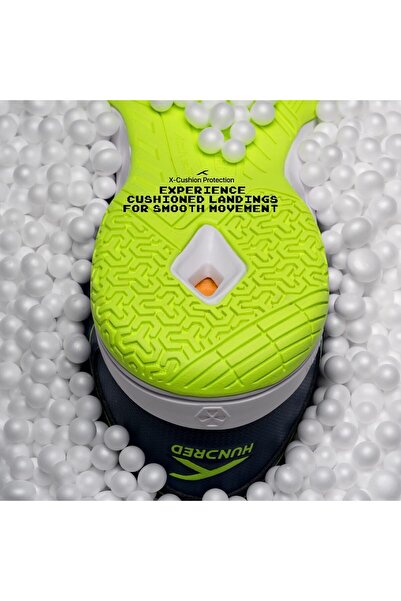 Hundred Raze Non-marking Professional Badminton Shoes For Men (NAVY BLUE/LIME, UK 9/US 10/EU 43)
