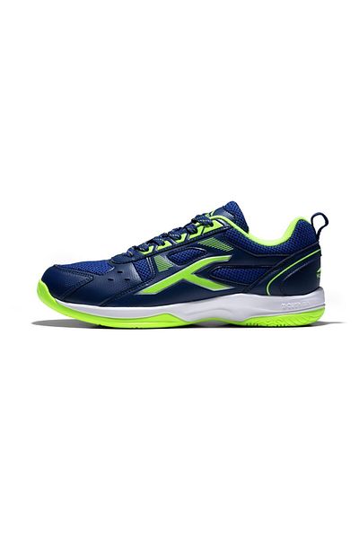Hundred Raze Non-marking Badminton Shoes For Men | Navy Blue/lime, Uk 10/us 11/eu 44 | Polyester, Rubber