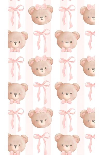 Rana İkra Art Ayıcık Temalı Hediye Paketi Kağıdı 2 (10 Adet) (32,9*50 cm)