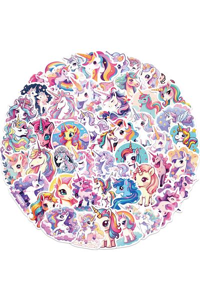 Choice 50pcs 50pcs Graffiti Cute Unicorn Cartoon Stickers Diy Car Bike Travel Luggage Phone Laptop Waterpro