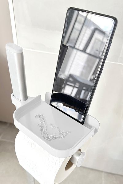 Prima Nova Water Standing Toilet Paper Holder-White