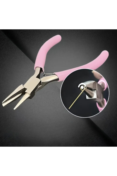 Choice كماشة لف الأسلاك الصغيرة ذات الأخدود النصفي والأنف النصفي الدائري، أدو...