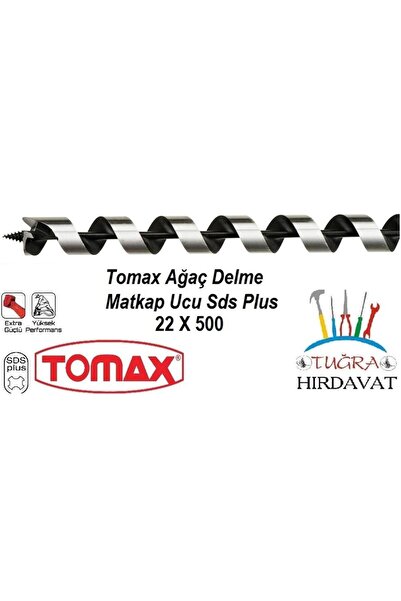 Tomax Sds Plus Ağaç Delme Ahşap Delme Matkap Ucu 22x500