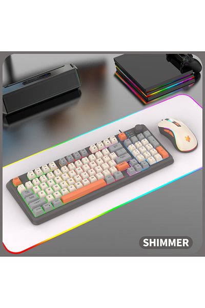 Choice K820 Shimmer K820 Usb Wired Game Keyboard Mouse Set Illuminated Desktop/laptop Home Office Female Ma