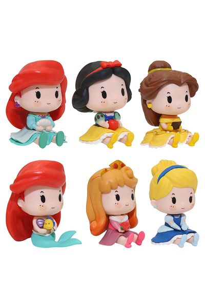Choice 6 Pcs 6 Pcs/set Kawaii Fairy Tale Princess Snow White Cinderella Vinyl Bell Ariel Action Figure Mode
