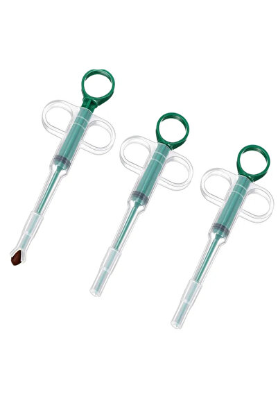 Choice موزع أدوية للحيوانات الأليفة، أخضر، 3 قطع، عصا تغذية ضاغطة للقطط والكل...