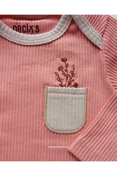 Necix's Cotton Comfortable Cute Design Animal Pattern Long Sleeve Newborn Baby Girl Boy Bodysuit