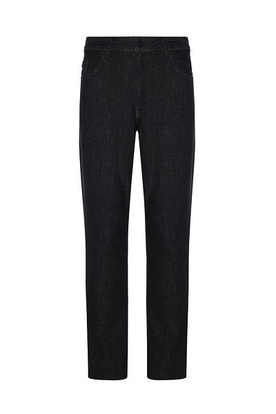 Hiltl Black Melange Cotton Cashmere Slim Fit Men's Denim Trousers