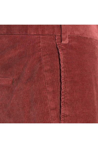 Hiltl Brick Color Supima Cotton Slim Fit Thin Corduroy Chino Pants