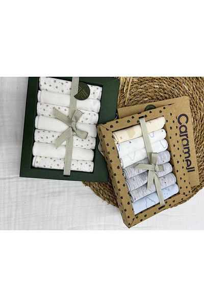 Caramell 2025 Model Cotton Set of 7 Newborn Baby Wipes - 2 Pack