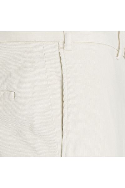 Hiltl Bone Color Supima Cotton Slim Fit Thin Corduroy Chino Pants